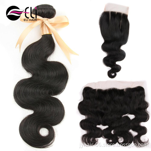 Young Girl Virgin hair Extensions Body Wave Brazilian Human Hair